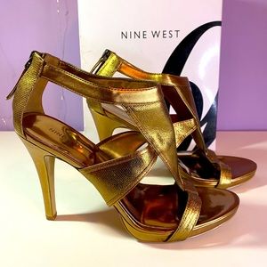 Nine West bronze sandals